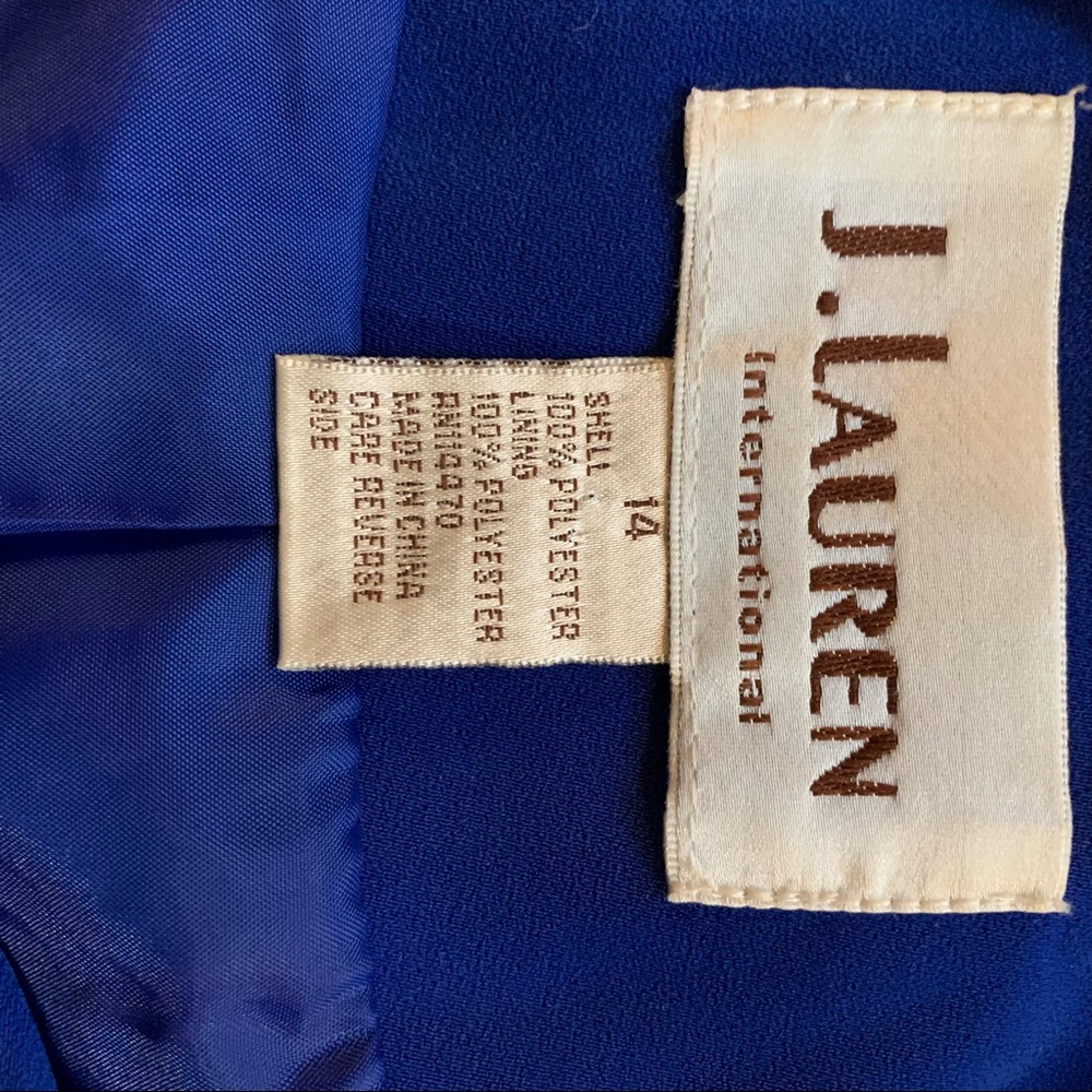J. Lauren International Vintage Blue Jacket Size 14 - Picture 8 of 8